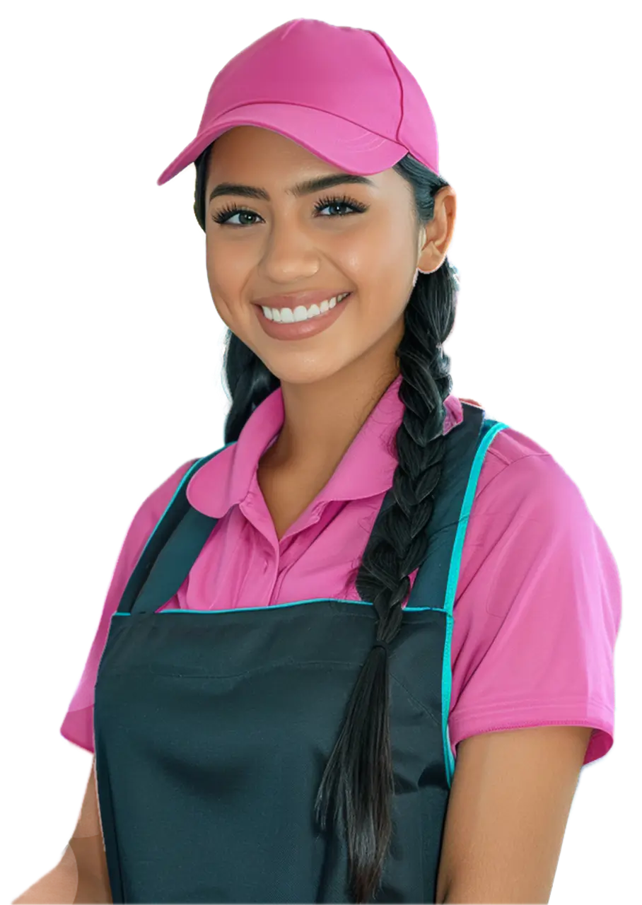 Bonnie Maids cleaning professional ready to service Omaha homes.
